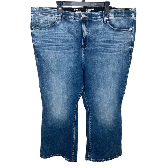 Torrid Womens Sky High Kick Boot Jeans Super Soft Stretch Denim Size 26R - Picture 4 of 16